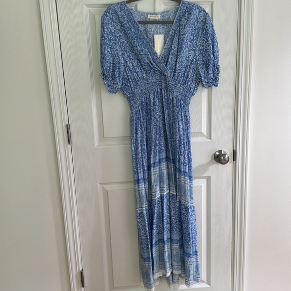 RUNS SMALL! Seven Islands Blue & White floral Maxi Dress – Size 3X – NWT - Picture 3 of 7